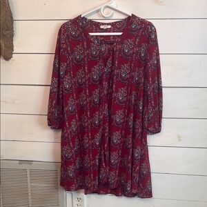 Floral Red Women's Top